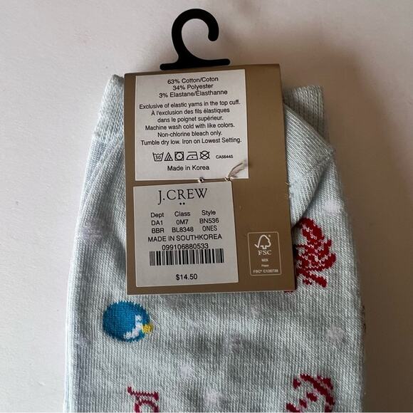 J.Crew Trouser Holiday Style Socks One Size NWT - Picture 7 of 8